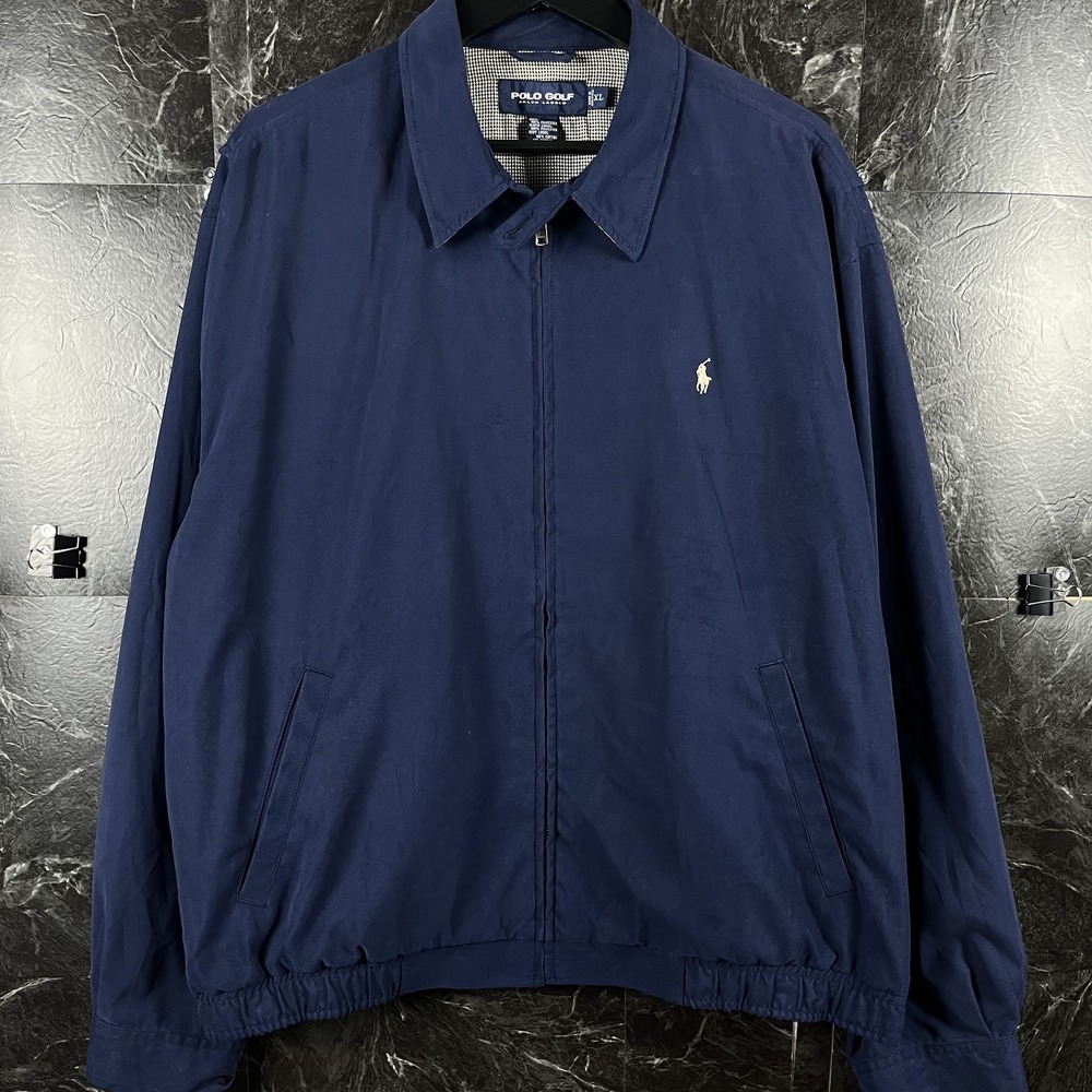 Polo Ralph Lauren Men's Navy Vtg Golf Harrington Jacket XL